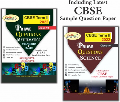 Golden series Cbse II Term 2022 Science + Mathematics  CLASS 10 Chapterwise Question Bank SUBJECTIVE + OBJECTIVE for CBSE 2022 Exams (Term 2) Combo